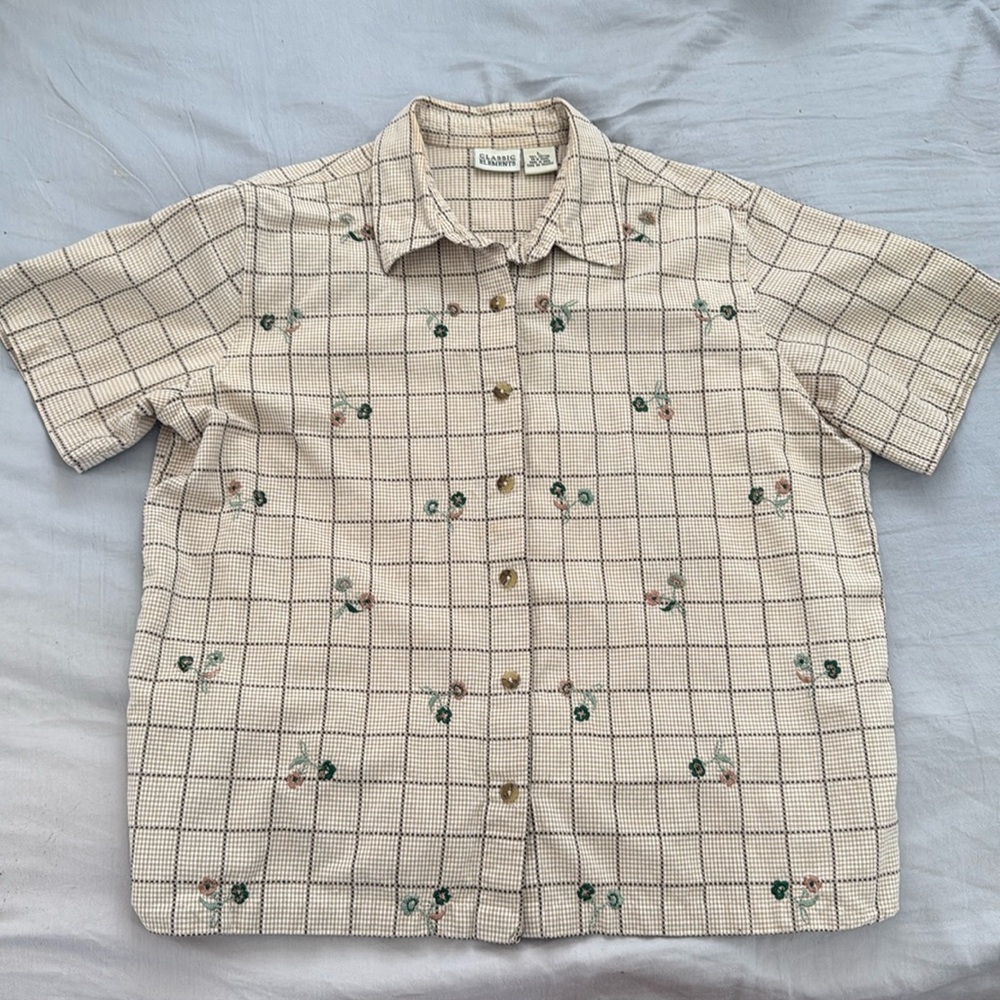 Vintage Classic Elements Plaid Button-Up Shirt